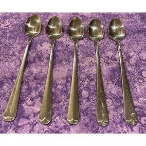 The Main Course MNF3 Iced Tea Spoons Korea Stainless Flatware Set of 5 Vintage